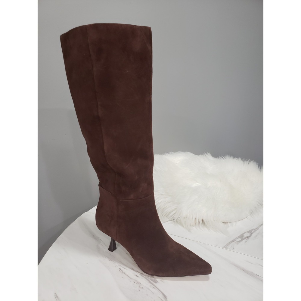 NEW NO BOX SZ 9.5 kate spade new york‎ Adele Suede Stiletto Tall Boots Hot Fudge